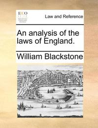 bokomslag Analysis of the Laws of England.