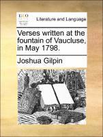 Verses written at the fountain of Vaucluse, in May 1798.