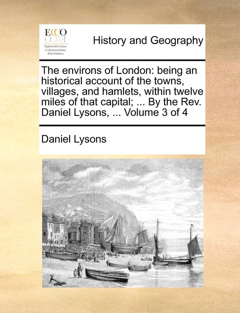 Daniel Lysons - environs of London, Häftad