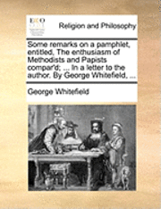 bokomslag Some Remarks on a Pamphlet, Entitled, the Enthusiasm of Methodists and Papists Compar'd; ... in a Letter to the Author. by George Whitefield, ...