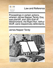 bokomslag Proceedings in Certain Actions, Wherein James Napper Tandy, Esq. Was Plaintiff, and John Earl of Westmorland, the Right Hon. Arthur Wolff, Were Respectively Defendants.