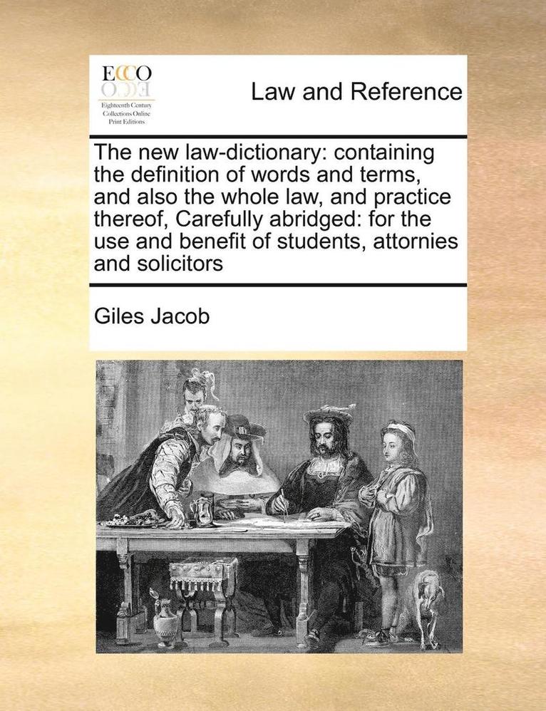 The new law-dictionary 1