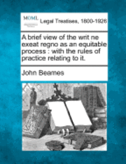 John Beames - Brief View of the Writ Ne Exeat Regno as an Equitable Process, Häftad