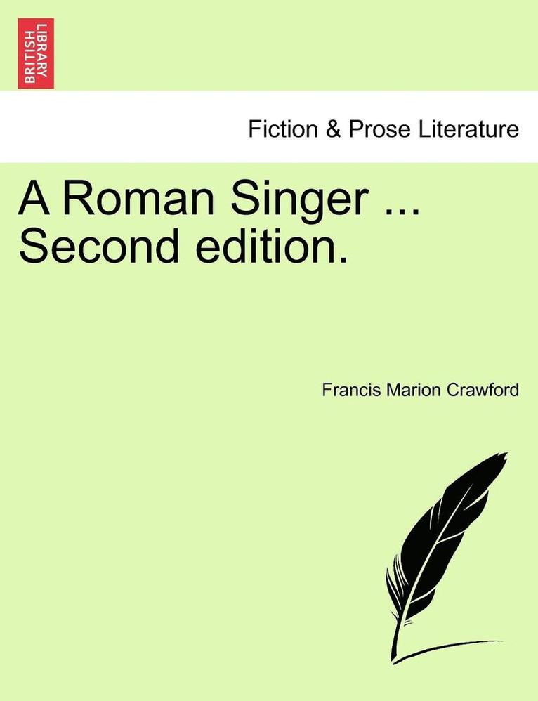 Roman Singer ... Second Edition. 1