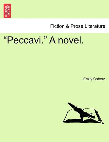 bokomslag "Peccavi." a Novel.