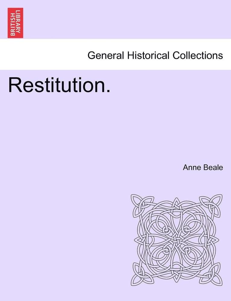 Anne Beale - Restitution., Häftad