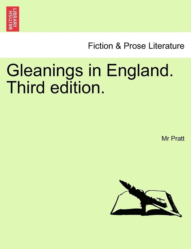 Gleanings in England. Third edition. 1