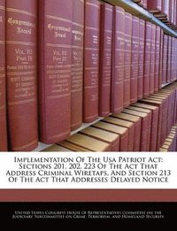 bokomslag Implementation of the USA Patriot ACT