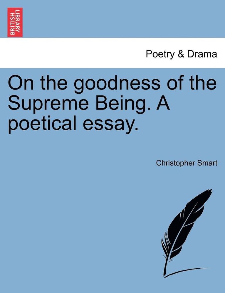 Christopher Smart - On the Goodness of the Supreme Being. a Poetical Essay., Häftad