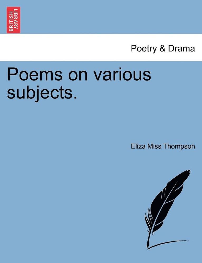 Poems on Various Subjects. 1