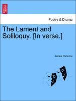 bokomslag The Lament and Soliloquy. [in Verse.]