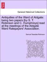 Antiquities of the Ward of Aldgate 1