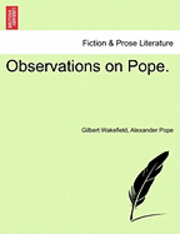 bokomslag Observations on Pope.