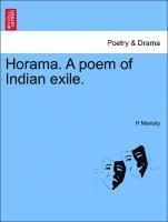 bokomslag Horama. a Poem of Indian Exile.