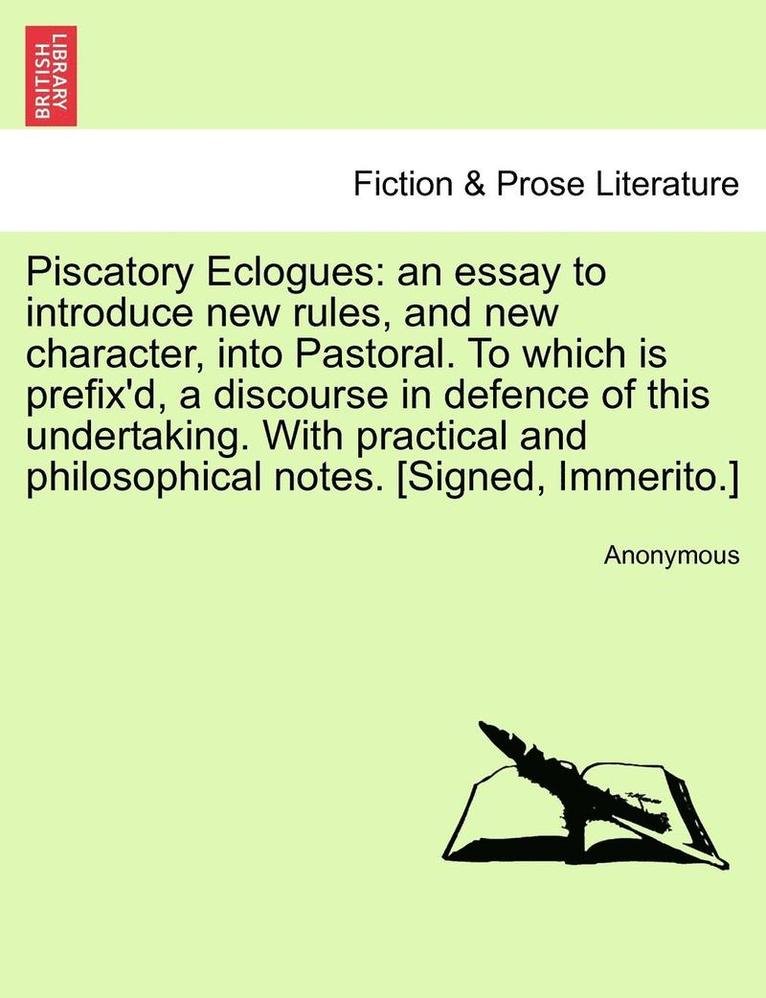 Piscatory Eclogues 1