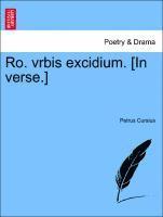 bokomslag Ro. Vrbis Excidium. [in Verse.]