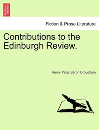 bokomslag Contributions to the Edinburgh Review.