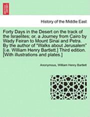 Anonymous, William Henry Bartlett - Forty Days in the Desert on the Track of the Israelites; Or, a Journey from Cairo by Wady Feiran to Mount Sinai and Petra. by the Author of "Walks about Jerusalem" [I.E. William Henry Bartlett.] Third Edition. [With Illustrations and Plates.], Häftad