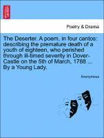 bokomslag Deserter. a Poem, in Four Cantos