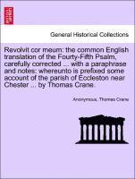 Anonymous, Thomas Crane - Revolvit Cor Meum, Häftad