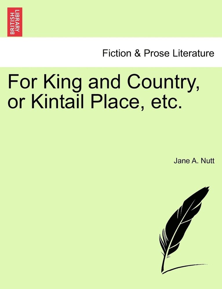 For King and Country, or Kintail Place, etc. 1