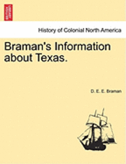 bokomslag Braman's Information about Texas.