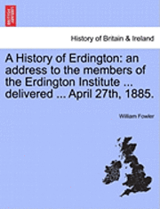 bokomslag A History of Erdington