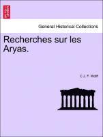 bokomslag Recherches Sur Les Aryas.