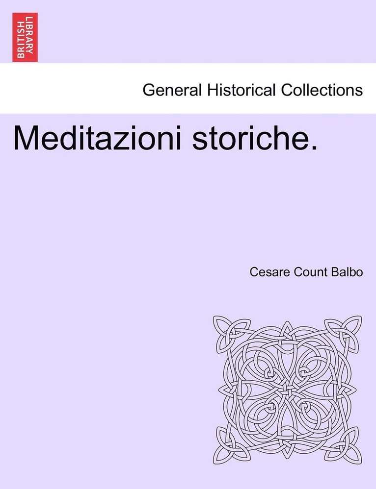 Meditazioni storiche. 1