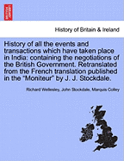 bokomslag History of All the Events and Transactions Which Have Taken Place in India
