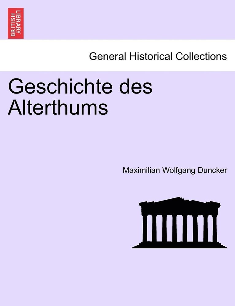 Geschichte des Alterthums 1