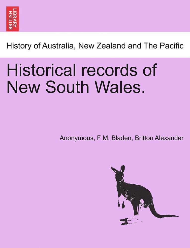 Historical records of New South Wales. 1