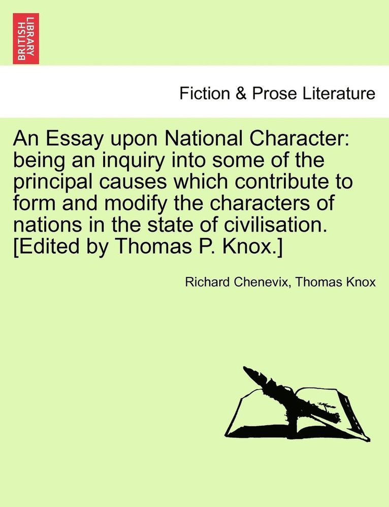 An Essay upon National Character 1