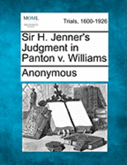 bokomslag Sir H. Jenner's Judgment in Panton V. Williams
