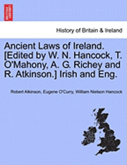 bokomslag Ancient Laws of Ireland. [Edited by W. N. Hancock, T. O'Mahony, A. G. Richey and R. Atkinson.] Irish and Eng. Vol. I
