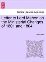 bokomslag Letter to Lord Mahon on the Ministerial Changes of 1801 and 1804.