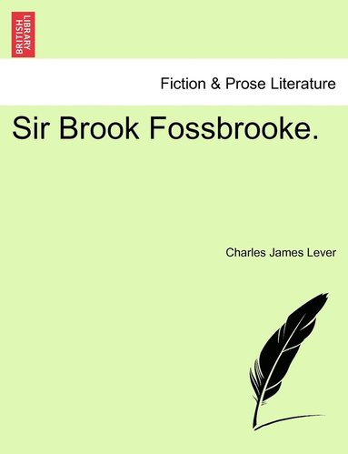 Charles James Lever - Sir Brook Fossbrooke., Häftad