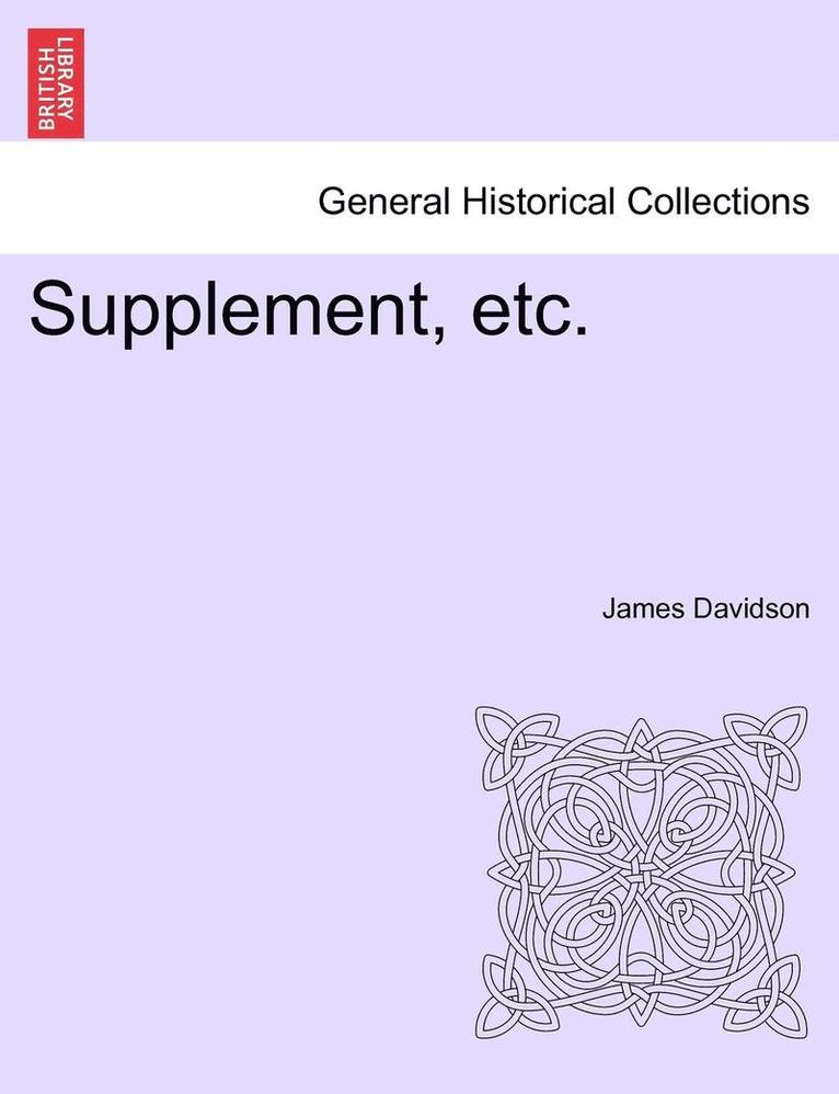 Supplement, Etc. 1