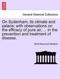 bokomslag On Sydenham, Its Climate and Palace; With Observations on the Efficacy of Pure Air, ... in the Prevention and Treatment of Disease.