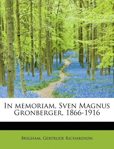 bokomslag In Memoriam, Sven Magnus Gronberger, 1866-1916
