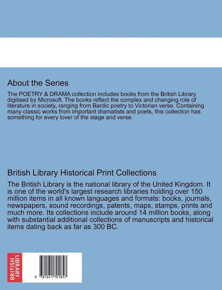 Tribute to the Memory of Sir Samuel Romilly. [in Verse.]