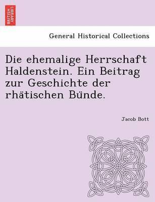 Jacob Bott - Ehemalige Herrschaft Haldenstein. Ein Beitrag Zur Geschichte Der Rha Tischen Bu Nde., Häftad