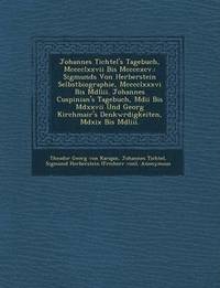 bokomslag Johannes Tichtel's Tagebuch, Mcccclxxvii Bis Mccccxcv.