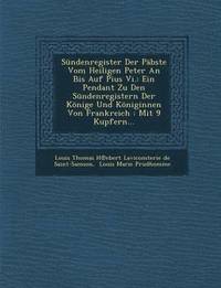 bokomslag Sundenregister Der Pabste Vom Heiligen Peter an Bis Auf Pius VI.