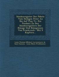 bokomslag Sundenregister Der Pabste Vom Heiligen Peter an Bis Auf Pius VI.