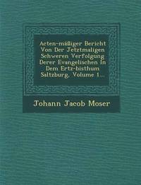 bokomslag Acten-Massiger Bericht Von Der Jetztmaligen Schweren Verfolgung Derer Evangelischen in Dem Ertz-Bisthum Saltzburg, Volume 1...