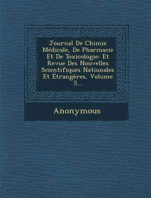 bokomslag Journal de Chimie Medicale, de Pharmacie Et de Toxicologie