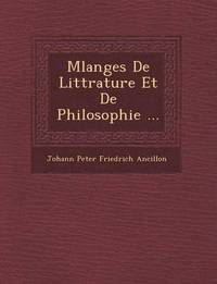 bokomslag M Langes de Litt Rature Et de Philosophie ...