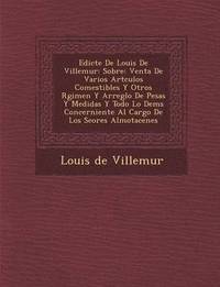 bokomslag Edicte De Louis De Villemur