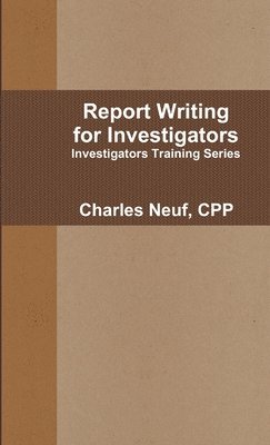 bokomslag Report Writing for Investigators